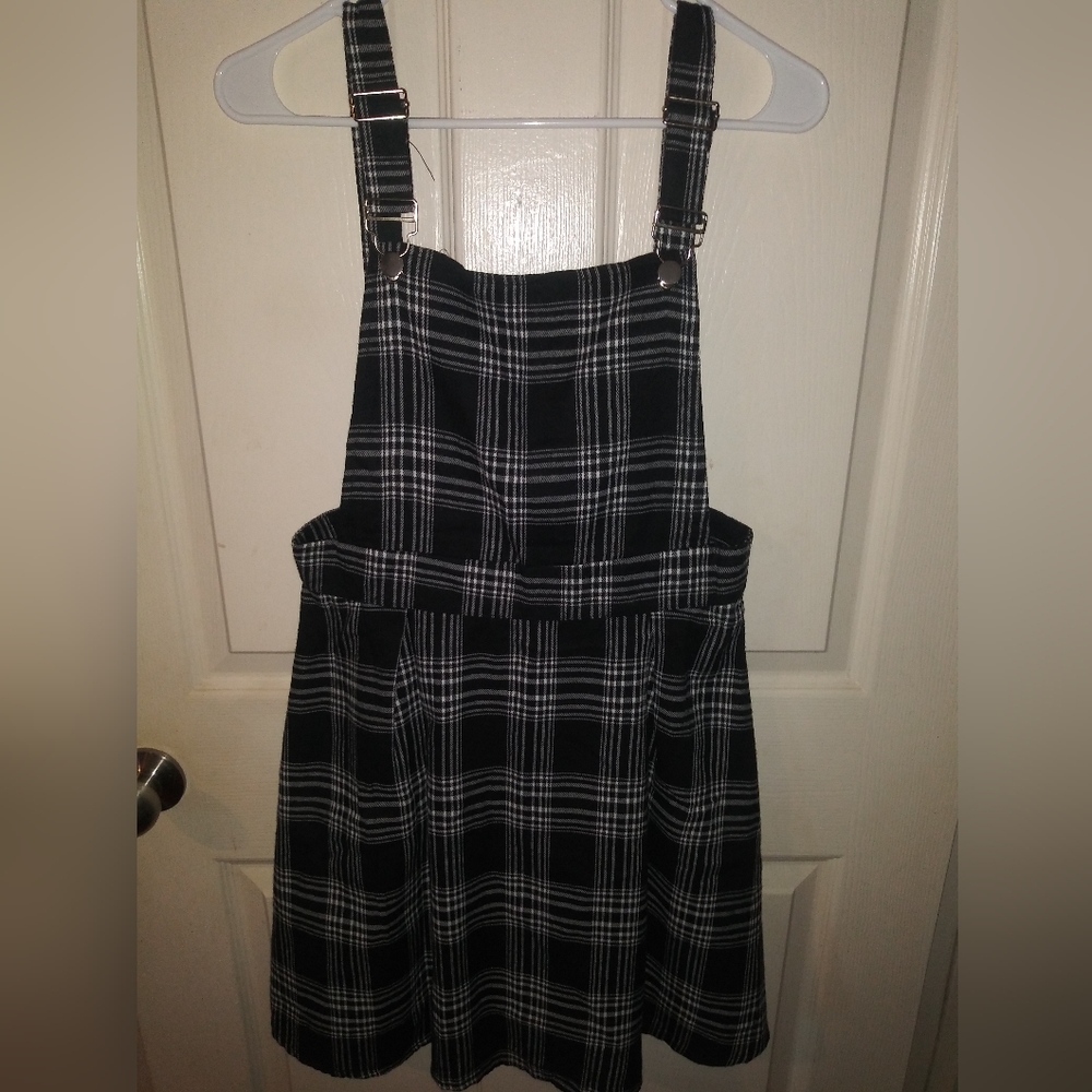 Plaid skirt jumpsuit
